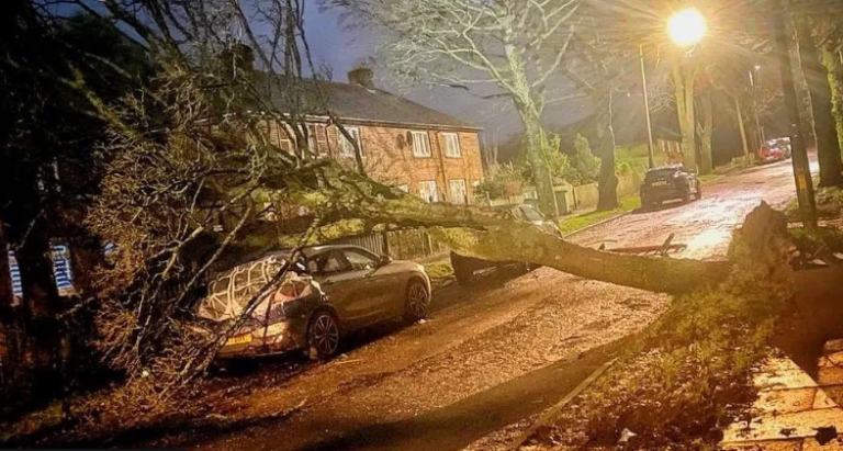Likely Tornado Strikes Greater Manchester