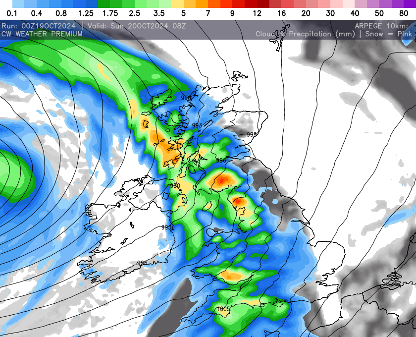 CW Weather Rain & Pressure Data